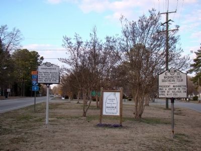 Two Markers at Southern Entrance to Halifax. Click for full size. Two Markers at Southern Entrance to Halifax image. Click for full size.
