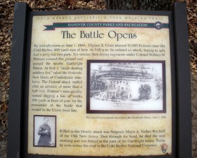 The Battle Opens Marker image. Click for full size.