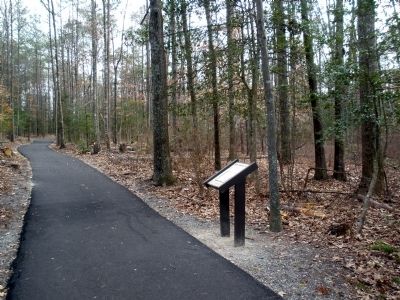 From Farmland to Forest Marker on the trail. image. Click for full size.