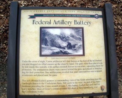 Federal Artillery Battery Marker. Click for full size. Federal Artillery Battery Marker image. Click for full size.