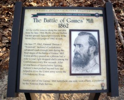 The Battle of Gaines’ Mill Marker image. Click for full size.