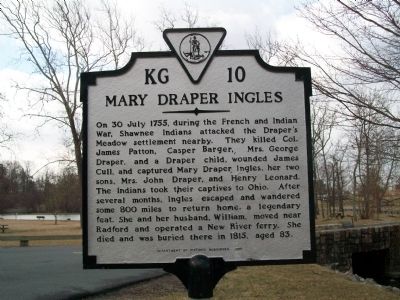 Mary Draper Ingels Marker image. Click for full size.