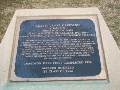 Robert James Davidson Marker. Click for full size. Robert James Davidson Marker image. Click for full size.