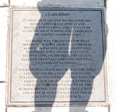 Sterling High School Memorial Marker -<br>Leadership image. Click for full size.