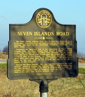 Seven Islands Road Marker. Click for full size. Seven Islands Road Marker image. Click for full size.
