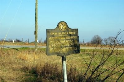 Seven Islands Road Marker. Click for full size. Seven Islands Road Marker image. Click for full size.