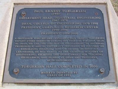 Paul Ernest Torgersen Marker. Click for full size. Paul Ernest Torgersen Marker image. Click for full size.