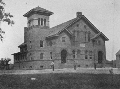"Ingram Chapel, J. K. Brick School, N.C."<br>"Largest A. M. A. School Under Negro Control" image. Click for full size.