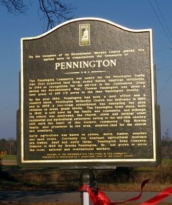Pennington Marker image. Click for full size.