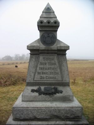 59th New York Infantry Monument. Click for full size. 59th New York Infantry Monument image. Click for full size.