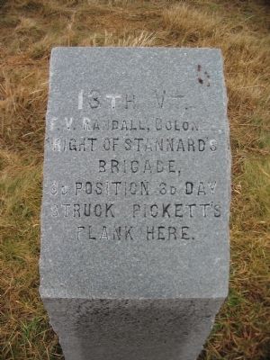 13th Vermont Third Position Marker image. Click for full size.