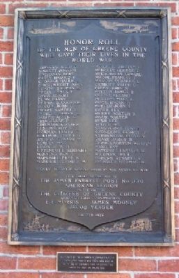 Greene County World War I Memorial. Click for full size. Greene County World War I Memorial image. Click for full size.