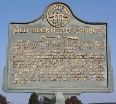 Old Buckhead Church Marker image. Click for full size.