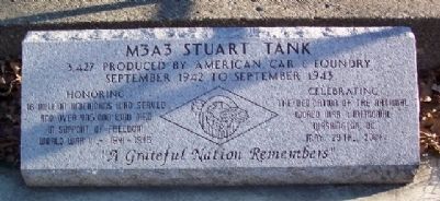 M3A3 Stuart Tank Marker image. Click for full size.