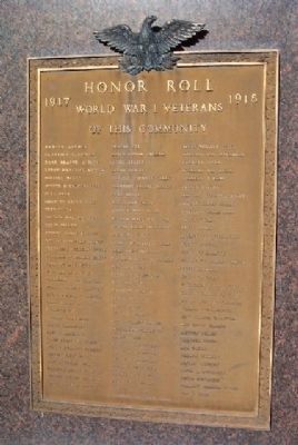 Milford World War I Honor Roll image. Click for full size.