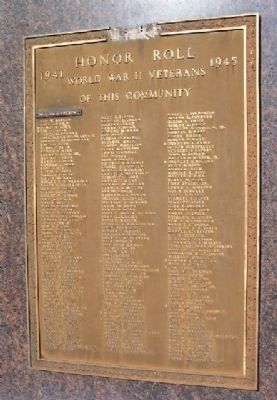 Milford World War II Honor Roll image. Click for full size.