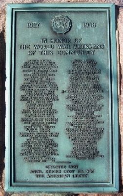 Milford World War I Veterans Memorial. Click for full size. Milford World War I Veterans Memorial image. Click for full size.
