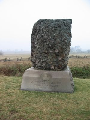20th Massachusetts Infantry Monument. Click for full size. 20th Massachusetts Infantry Monument image. Click for full size.