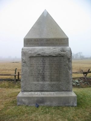 19th Maine Infantry Regiment Monument. Click for full size. 19th Maine Infantry Regiment Monument image. Click for full size.