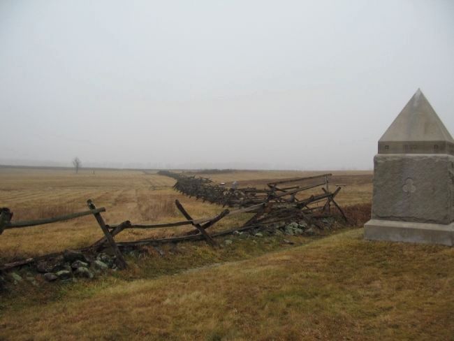 19th Maine View of the Confederate Advances. Click for full size. 19th Maine View of the Confederate Advances image. Click for full size.