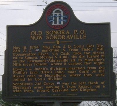 Old Sonoraville P.O. Now Sonoraville Marker. Click for full size. Old Sonoraville P.O. Now Sonoraville Marker image. Click for full size.