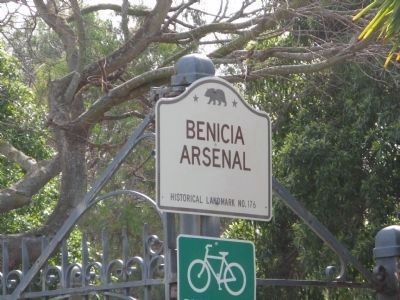 Benicia Arsenal Directional Sign on West Military Street. image. Click for full size.
