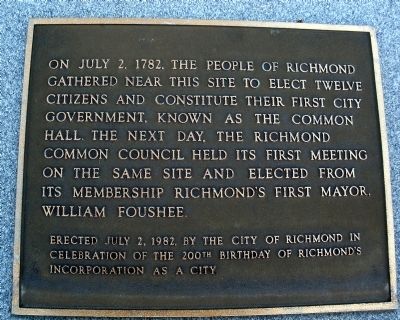 City of Richmond Bicentennial Marker. Click for full size. City of Richmond Bicentennial Marker image. Click for full size.