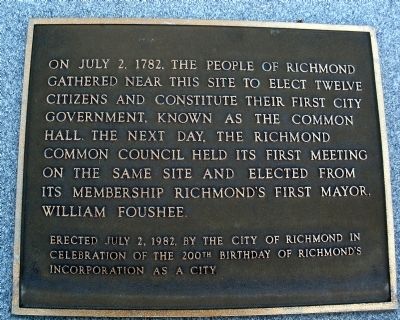 City of Richmond Bicentennial Marker image. Click for full size.