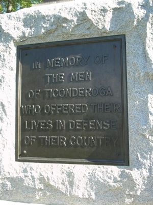 Men of Ticonderoga Marker. Click for full size. Men of Ticonderoga Marker image. Click for full size.