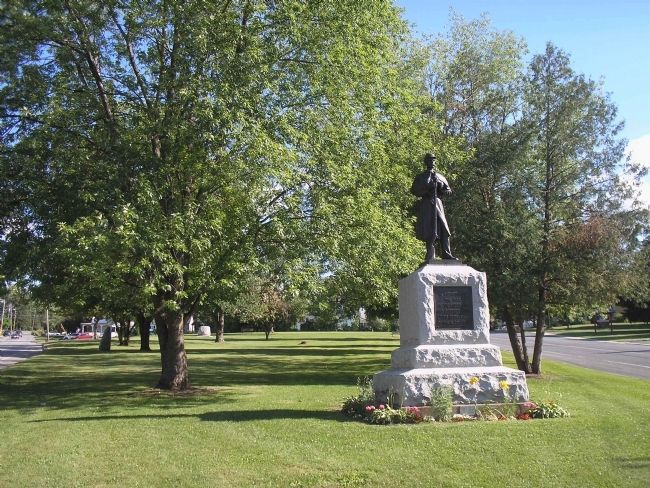 Monument in Ticonderoga Artillery Park image. Click for full size.