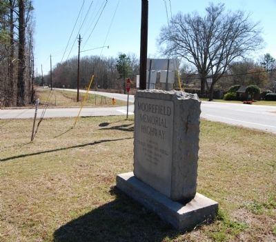 Moorefield Memorial Highway Marker -<br>Looking East from Marker image. Click for full size.