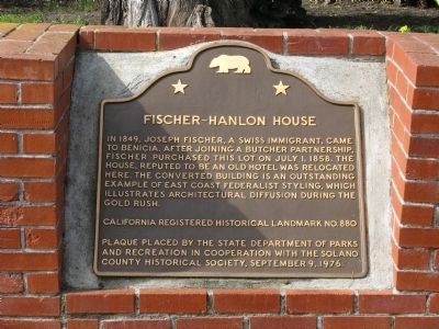Fischer-Hanlon House Marker image. Click for full size.