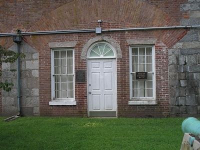 Marker in Fort Monroe image. Click for full size.