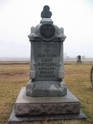 Battery B, 1st New York Light Artillery Monument. Click for full size. Battery B, 1st New York Light Artillery Monument image. Click for full size.