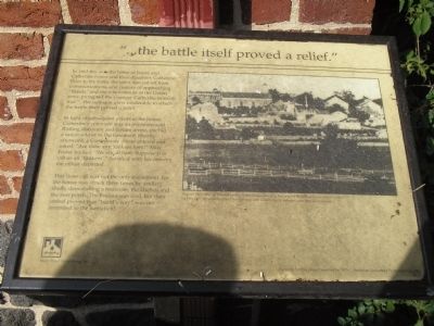 "… the battle itself proved a relief." Marker image. Click for full size.