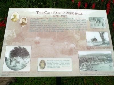 The Call Family Residence Marker image. Click for full size.