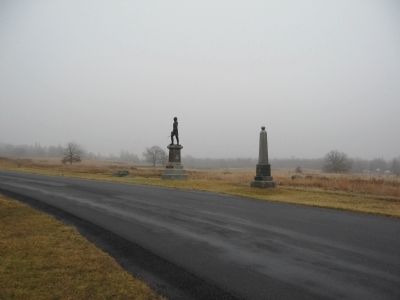 General Gibbon Memorial and 121st Pennsylvania Monument image. Click for full size.