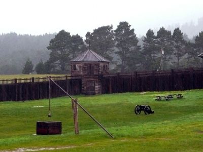 Fort Ross - Blockhouse and Well. Click for full size. Fort Ross - Blockhouse and Well image. Click for full size.