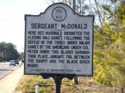 Sergeant McDonald Marker at it's Interim Location on High Market Street. Click for full size. Sergeant McDonald Marker at it's Interim Location on High Market Street image. Click for full size.