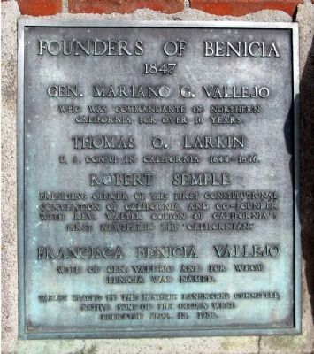 Founders of Benicia Marker image. Click for full size.