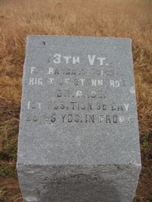 13th Vermont Marker image. Click for full size.
