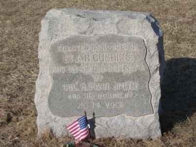 Lt. Alonzo Cushing Marker. Click for full size. Lt. Alonzo Cushing Marker image. Click for full size.