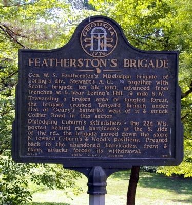 Featherston’s Brigade Marker. Click for full size. Featherston’s Brigade Marker image. Click for full size.