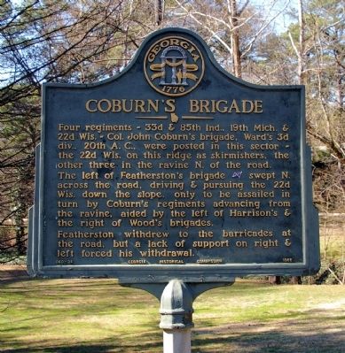 Coburn's Brigade Marker. Click for full size. Coburn's Brigade Marker image. Click for full size.