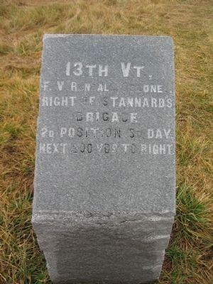 13th Vermont Marker image. Click for full size.