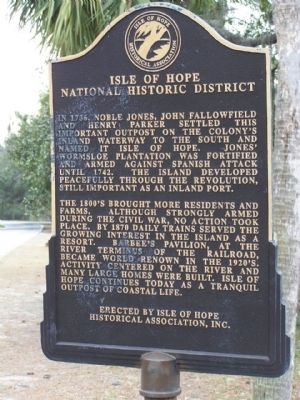 Isle of Hope Marker. Click for full size. Isle of Hope Marker image. Click for full size.