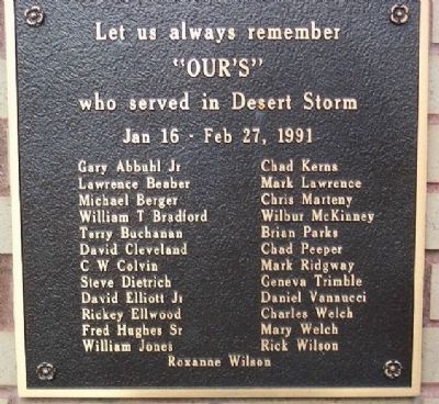 Newcomerstown Desert Storm Memorial image. Click for full size.