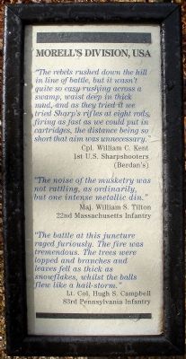 Morell’s Division, USA Marker. Click for full size. Morell’s Division, USA Marker image. Click for full size.