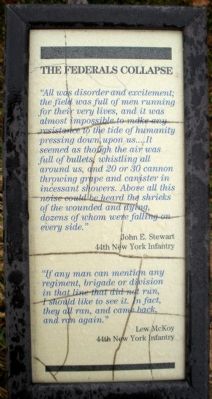 The Federals Collapse Marker. Click for full size. The Federals Collapse Marker image. Click for full size.