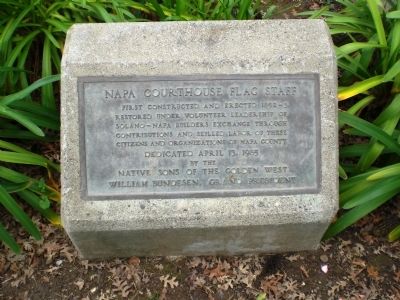 Napa Courthouse Flag Staff Marker image. Click for full size.